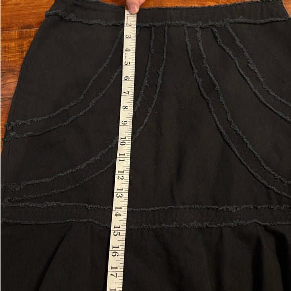 Xhilaration Skirt 90s 2000s Y2K target Raw Edge Black Ruffle Knee Length 32 - Picture 12 of 14
